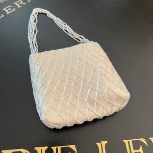 Off-white beaded purse